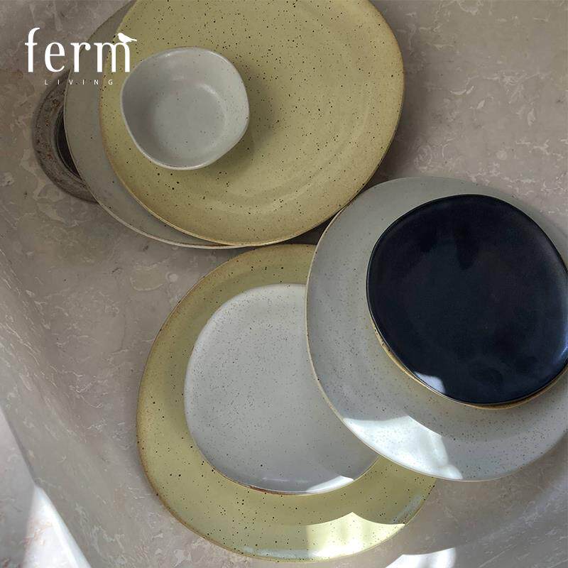 丹麦Ferm Living侘寂风碟子早餐盘蘸料碟甜品盘水果盘家用小食碟
