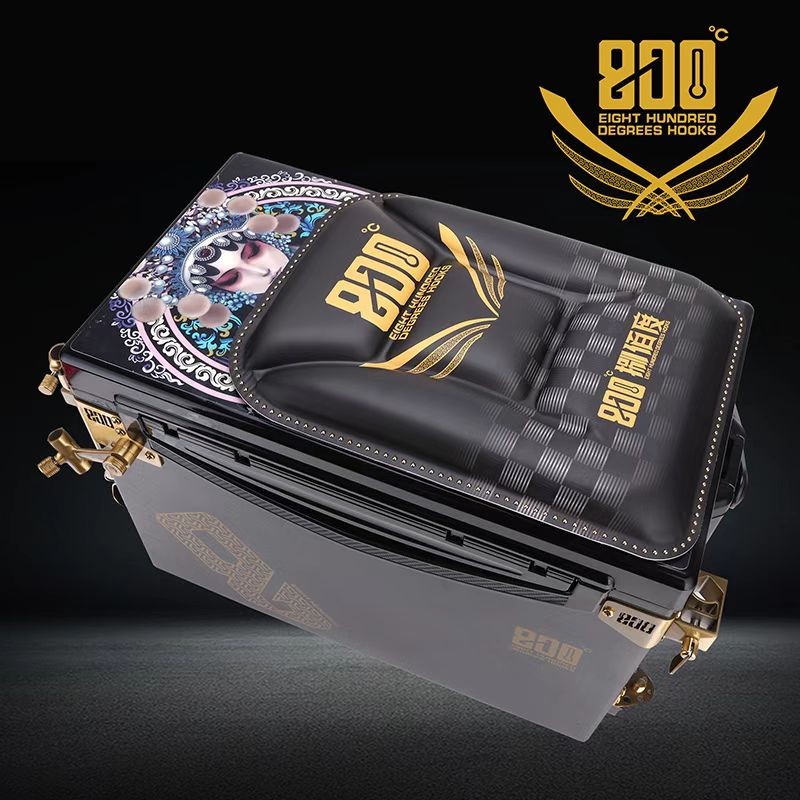 800度钓鱼箱坐垫新款哈雷坐垫妩媚酷黑色PU皮质防水加厚舒适 回弹
