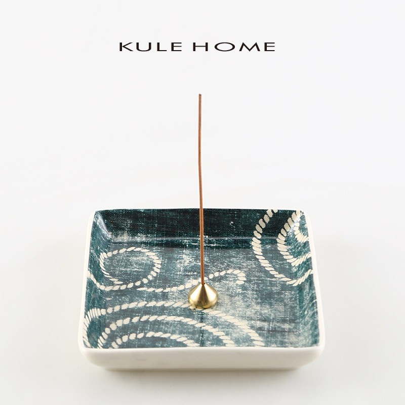 KULE HOME 香插环香薰座陶瓷现代孔线香环香檀香香座坐支架香炉香图片