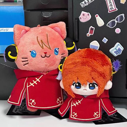 大红色豆饭店 10cm15cm乐乐斗篷娃衣 银魂同人棉花娃娃withcat衣