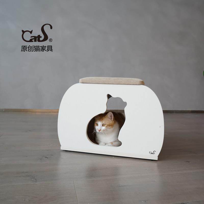CatS人猫共用小弧凳 换鞋凳 搁脚凳 猫咪用品猫咪玩具 包邮
