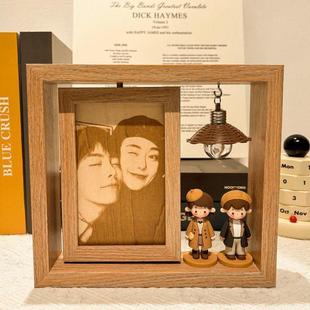 照片定制微雕木刻画纪念日生日礼物闺蜜女朋友老婆情侣交换圣诞节