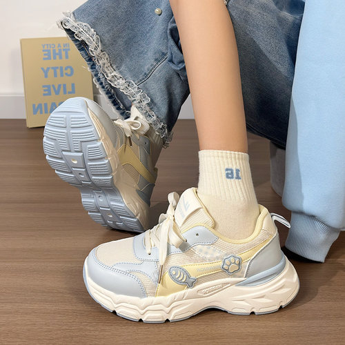 回力可爱小鱼老爹鞋子女2026新款学生百搭透气休闲鞋爆款运动鞋子