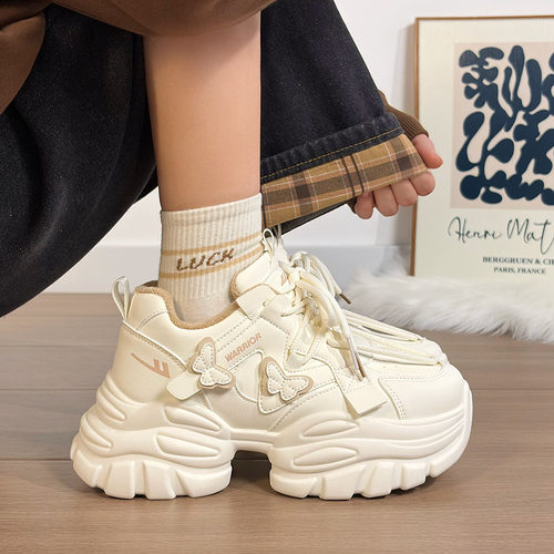 回力加绒老爹鞋女2025冬季新款厚底保暖棉鞋百搭休闲运动二棉鞋子