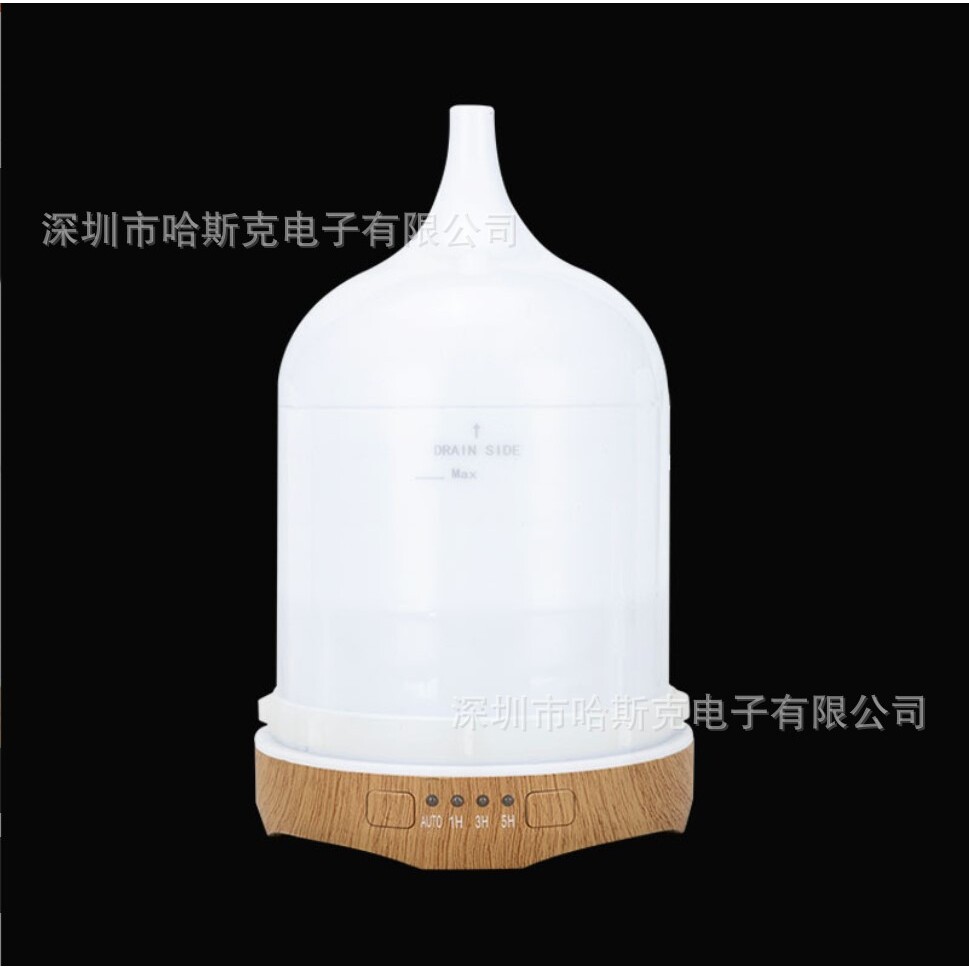 250ML陶瓷香薰机机芯内胆超声波木纹香薰七彩灯雾化加湿器底座机