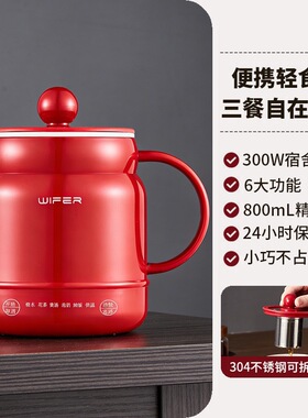 家用电炖杯恒温杯电煮杯小型便携式烧水杯车家两用电热水杯养生杯