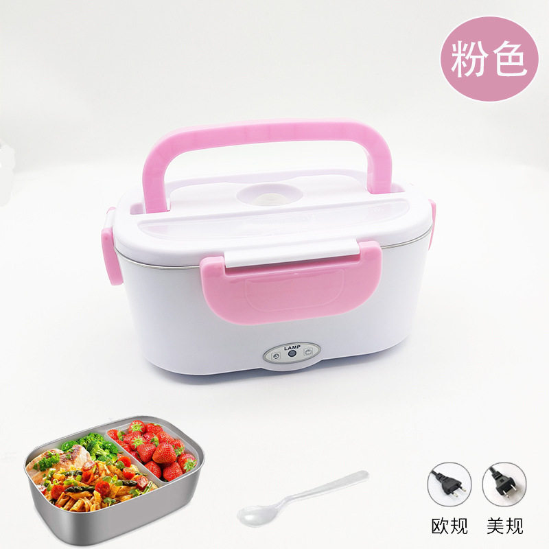 分体不锈钢家用饭盒110V220V加热保温饭盒插电热饭盒家电礼品