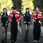 秋季新款美式街头潮流时尚机车服情侣款酷帅风格潮牌立领夹克外套