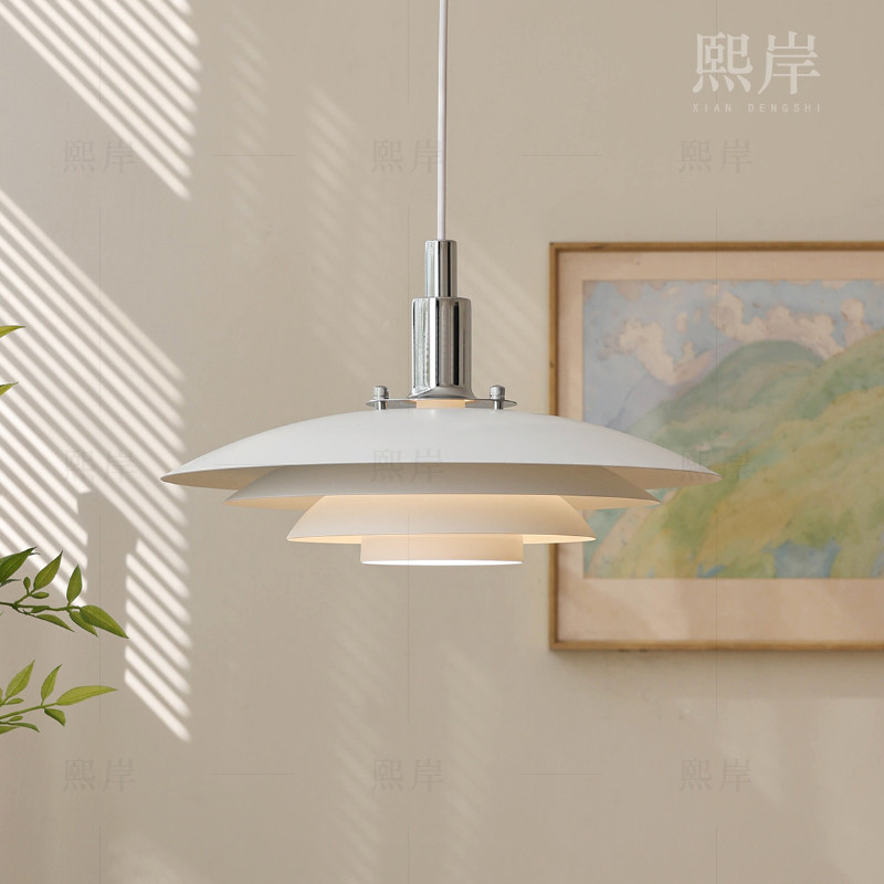 餐厅飞碟吊灯PH5北欧设计师法式咖啡厅岛台现代简约餐桌吊线灯