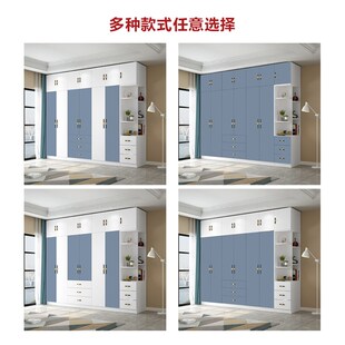 全实木收纳柜储物柜 实木生态板衣柜对开门家用卧室轻奢简易组装