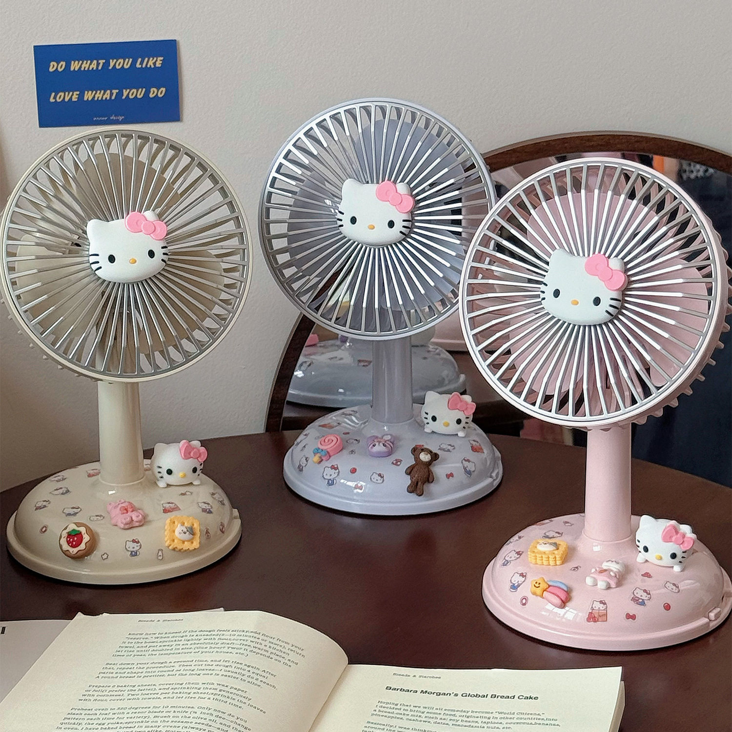 可爱kitty台式风扇学生卡通桌面