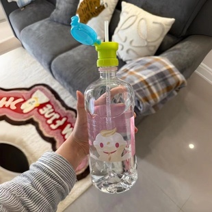 露思同款吸管盖瓶口转换盖矿泉水瓶盖口红带妆漫展宝宝喝水吸管盖