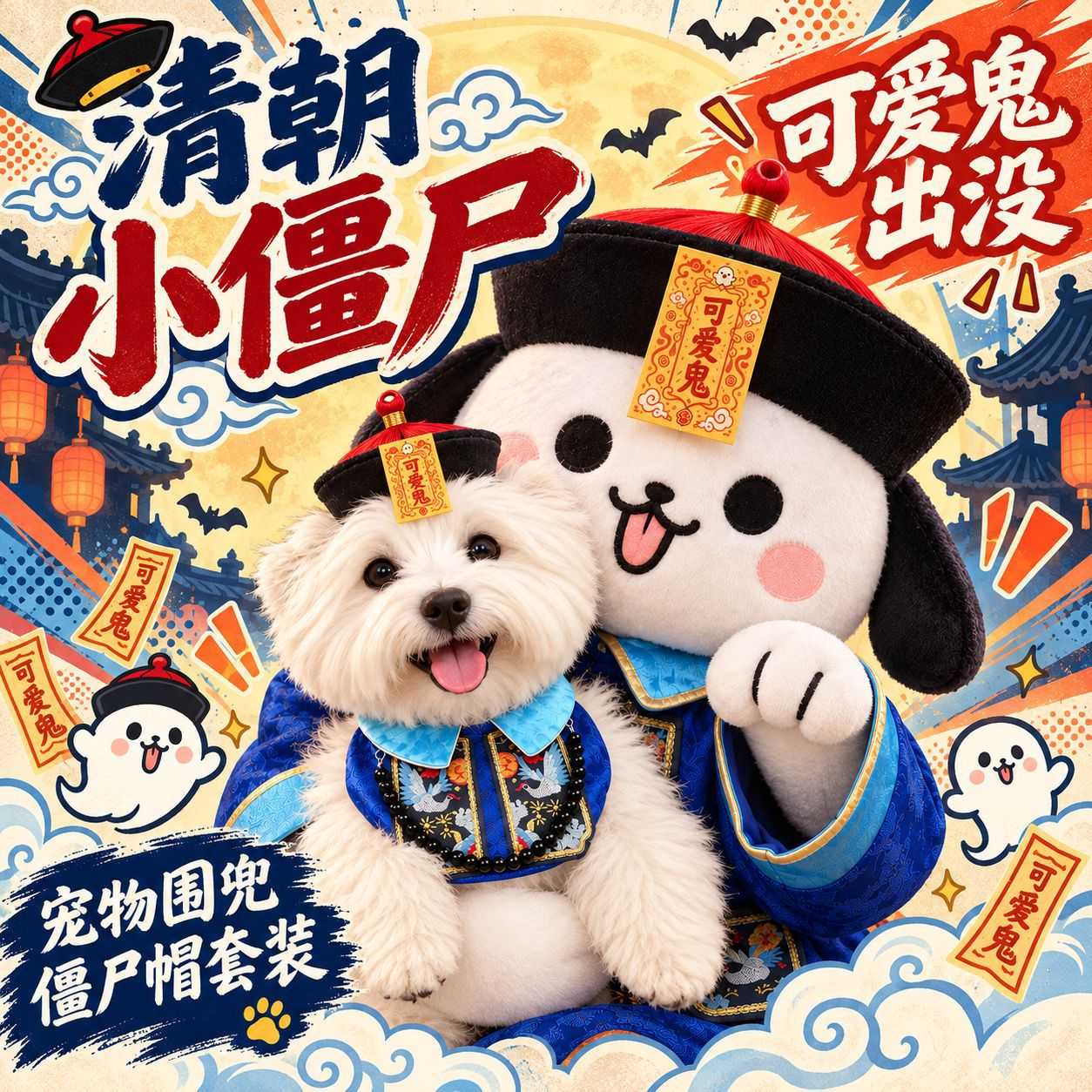 宠物万圣节装扮服饰猫咪狗狗cos