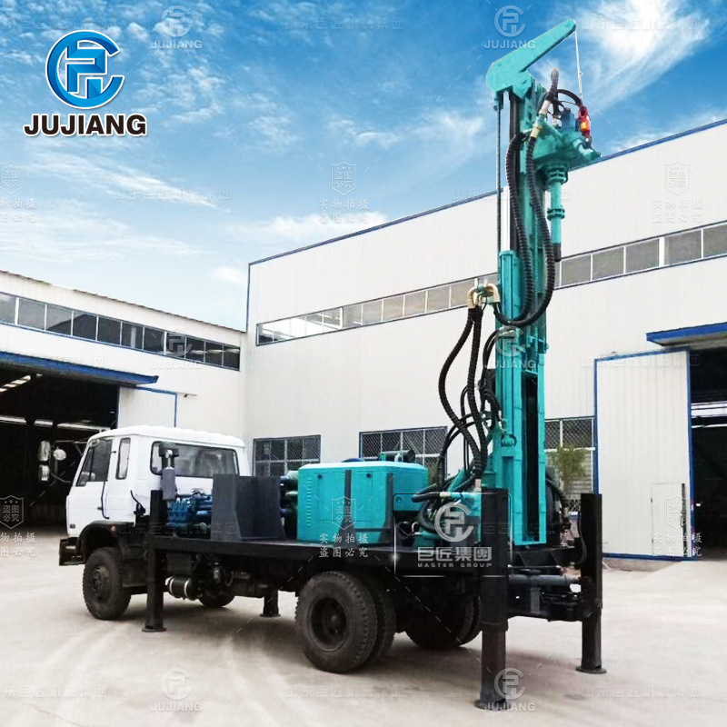 汽车水井钻机300米空压机打井设备水井钻车 大型车载式气动打井机