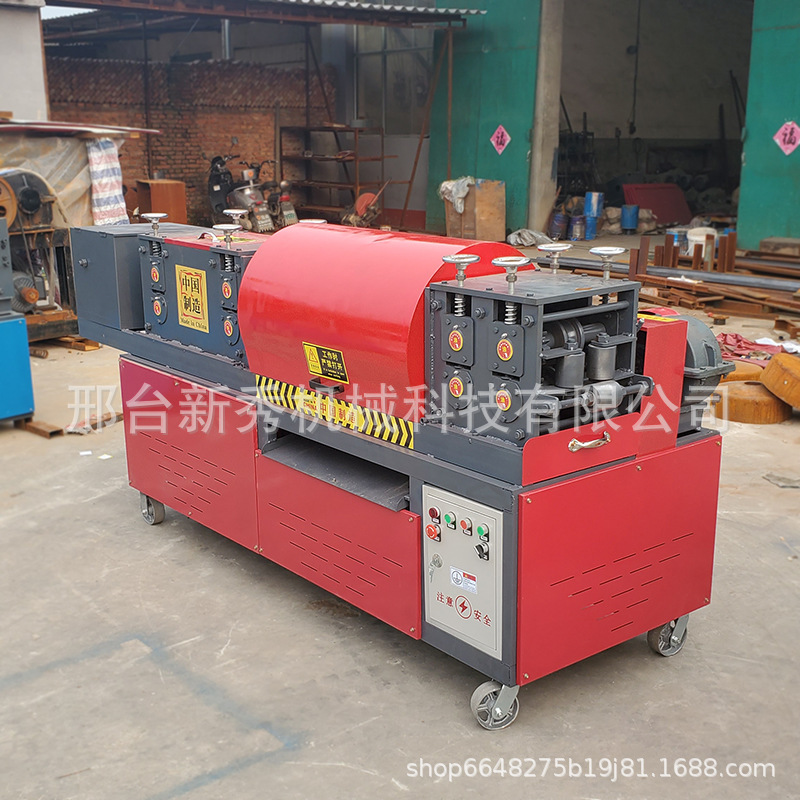 全自动钢管调直除锈喷漆一体机 管子修复校直矫正除锈刷漆翻新机