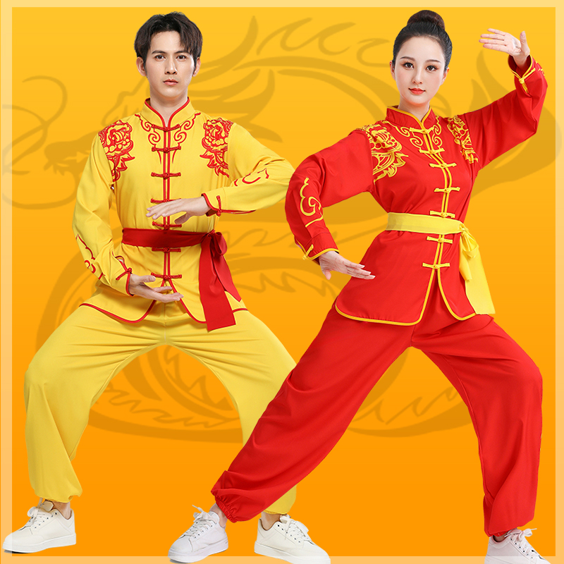 武术比赛演出服成人男女儿童锣鼓秧歌舞龙舞狮腰鼓打鼓表演练功服