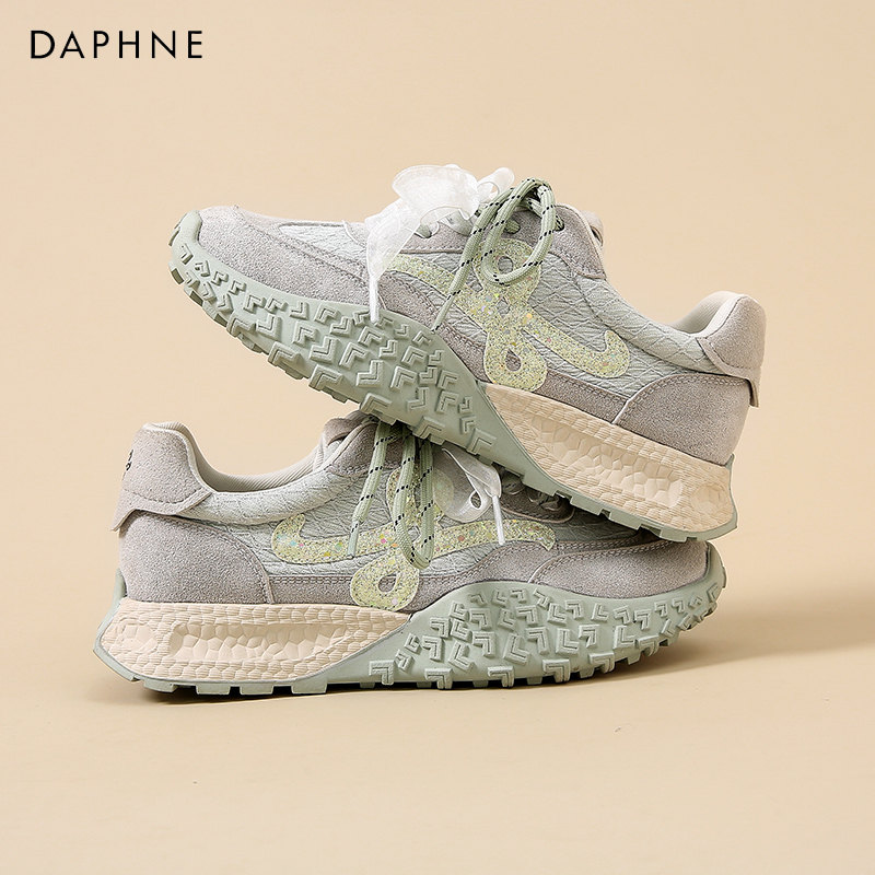 达芙妮2025新款增高厚底德训鞋女