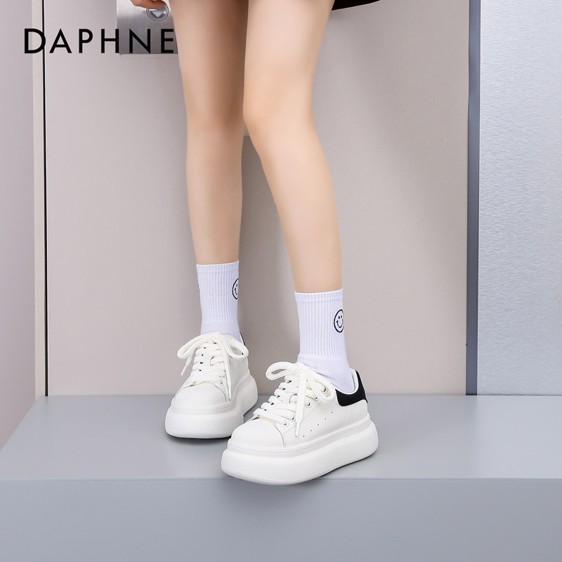 达芙妮厚底增高小白鞋女2026秋季新款日常百搭时尚休闲鞋板鞋女鞋,女鞋,棉鞋,淘宝优惠券,粉丝福利购,淘宝优惠卷