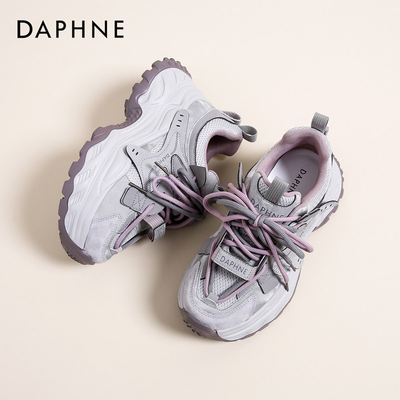 达芙妮秋冬季老爹鞋女鞋2026新款秋季厚底百搭增高休闲运动透气鞋