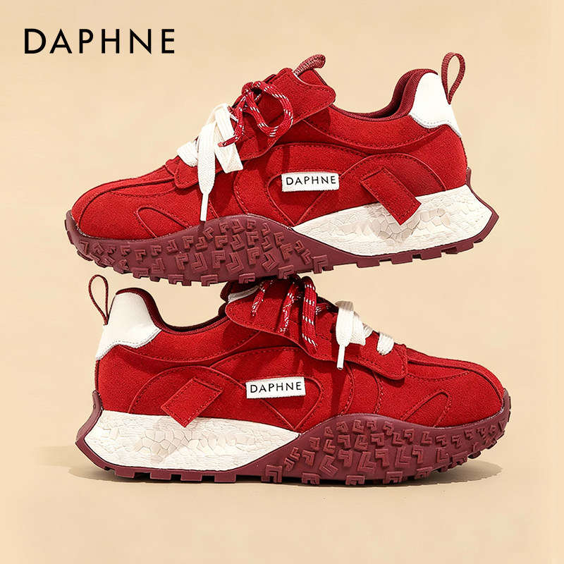 达芙妮小个子内增高鸳鸯带德训鞋女秋冬休闲运动鞋复古阿甘鞋软底,女鞋,浅口单鞋,淘宝优惠券,粉丝福利购,淘宝优惠卷