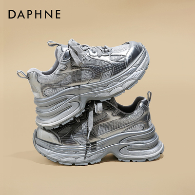 达芙妮女士内增高厚底板鞋子复古