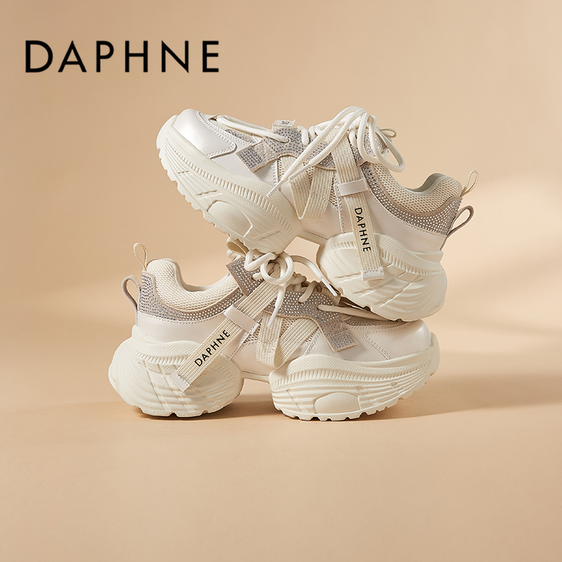 达芙妮女休闲老爹鞋时尚运动网鞋
