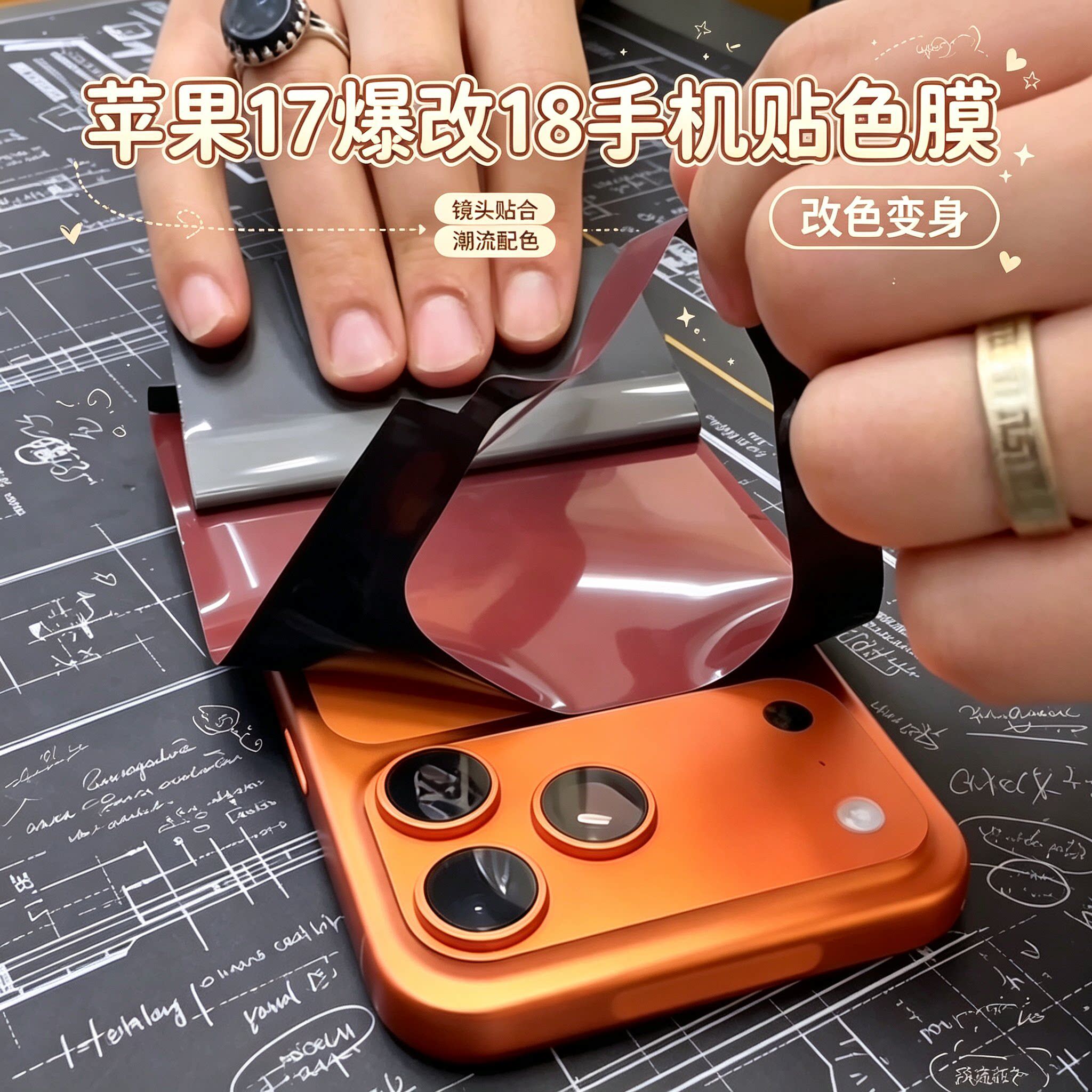 贴坏包赔！17爆改18手机改色膜