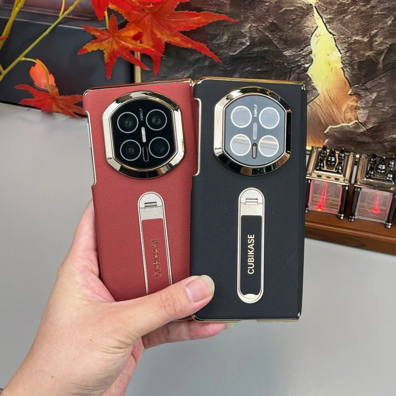 【秒变X7】适用华为MateX7手机壳X6典藏版X5素皮双中轴保护套X3支架新款全包防摔手机套个性创意中轴包壳男女