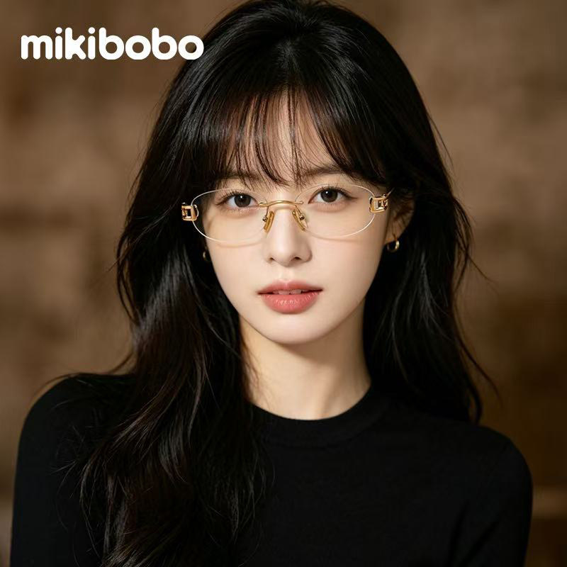 【小敏阿姨推荐】mikibobo超轻高智感无框眼镜时髦通勤猫眼近视镜
