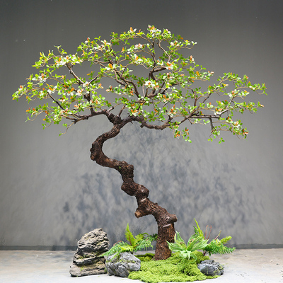 仿真海岛春花树精品假树室内马醉木绿植造景商场植物装饰中式茶室