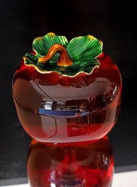 事事如意果水晶大柿子简约装饰客厅车载朋友长辈节日送礼仿真水果