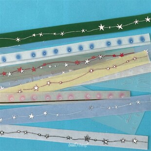 优选nullthing06月新9款胶带星星胶带烫银贴纸拉条胶带装饰胶带