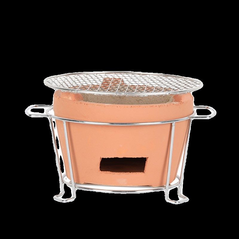 优选炭炉木炭火锅炉家用老式陶土红泥烧烤炉商用港式打边炉围炉煮