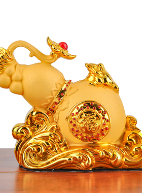 优选沙金招财金蟾葫芦保平安车载汽车内上档次家居装饰品摆件男士