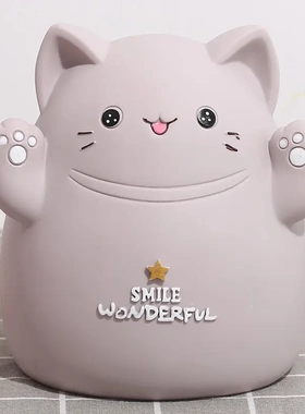 大容量招财猫只进不出储钱罐