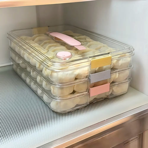 不粘盘饺子保鲜盒冰箱冷冻家用食品级厨房水饺馄饨速冻饺子收纳盒