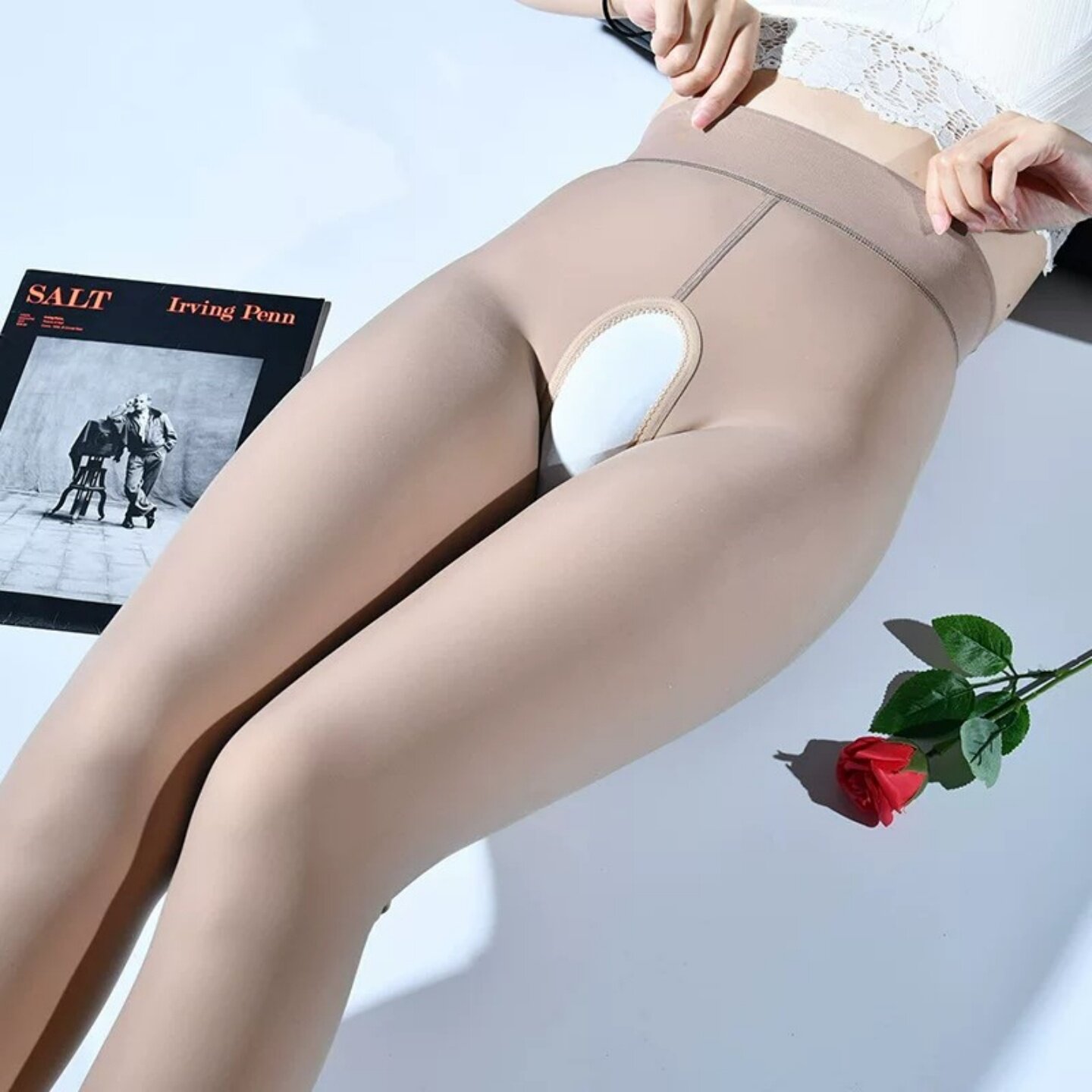 涞觅肤开裆丝袜加绒保暖光腿神器女秋冬水光袜裸感大码打底连裤袜