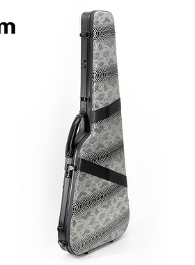 Addams-E抢型灰色-RM批发高档玻璃钢电吉他盒硬壳防撞抗压琴盒