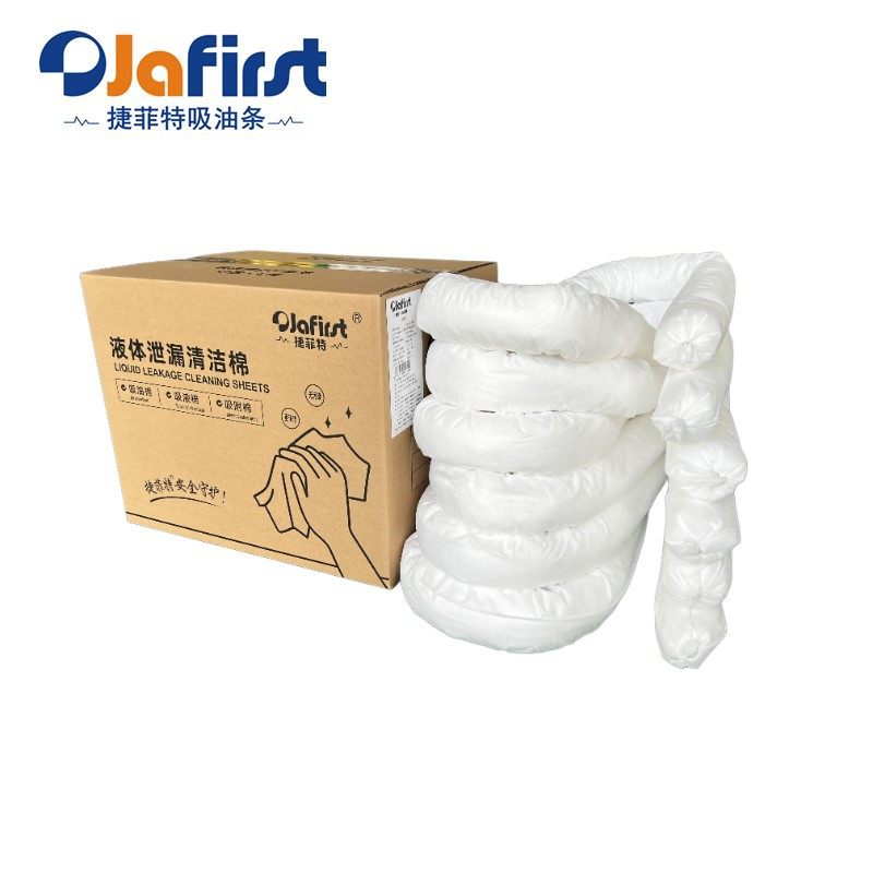 批发捷菲特W8240地面泄漏围油吸油条直径8CM*2.4M*6条/箱吸油索