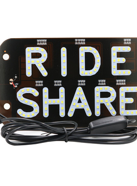 现货 RIDESHARE 指示灯带开关的拼车顺风丰士灯车顶灯5-6V 带USB