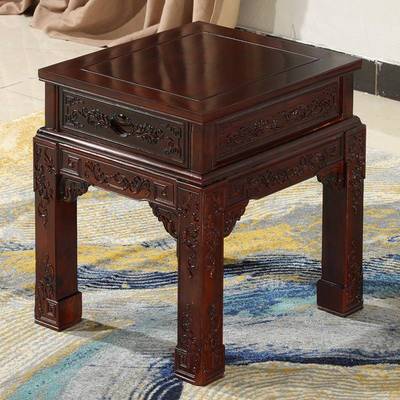 需定制红木酸枝木角几花梨木沙发高几实木小方桌刺猬紫檀茶几边桌