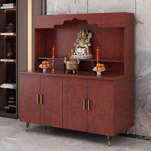 霓桂琪实木佛龛供桌香案家用佛堂窗户仙家神台一体上香供奉佛台柜