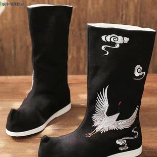 子戏曲锦衣卫官兵靴 布靴鞋 古装 古代汉服靴子男女cos武侠儿童中式