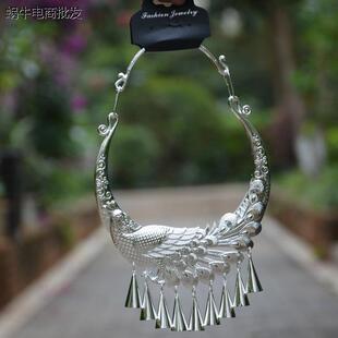 云南民族风特色少数民族藏银景颇族苗族银饰项圈复古舞蹈配饰演出