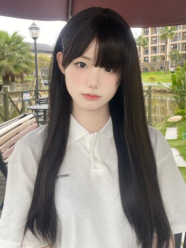 纤维美容[送达双马尾]假发为妇女洛丽塔自然全头饰甜蜜Jk黑色长直