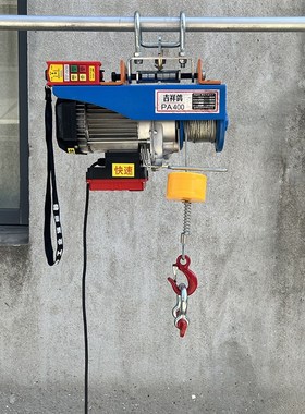 优选电葫芦220v小吊机家用室内升降机钢丝绳快速PA微型电动葫芦悬