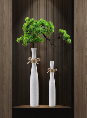 优选细长花瓶轻奢高级感创意摆件入户玄关壁龛客厅电视柜高款插花