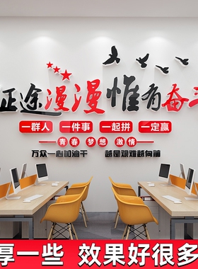 公司办公室墙面装饰激励励志标A语墙贴纸背景文化墙会议室布置团