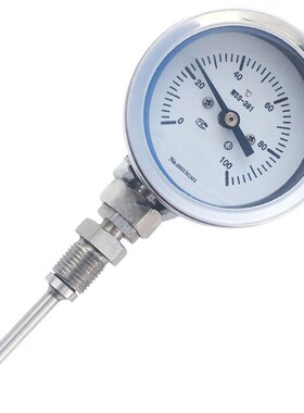 万向型双金属温度计wss-381r 表盘60MM -10-100度 12*350mm g3/