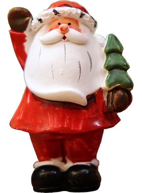 可爱圣诞老人g树脂小矮人桌面摆件礼物摄影装饰道具节日氛围饰品